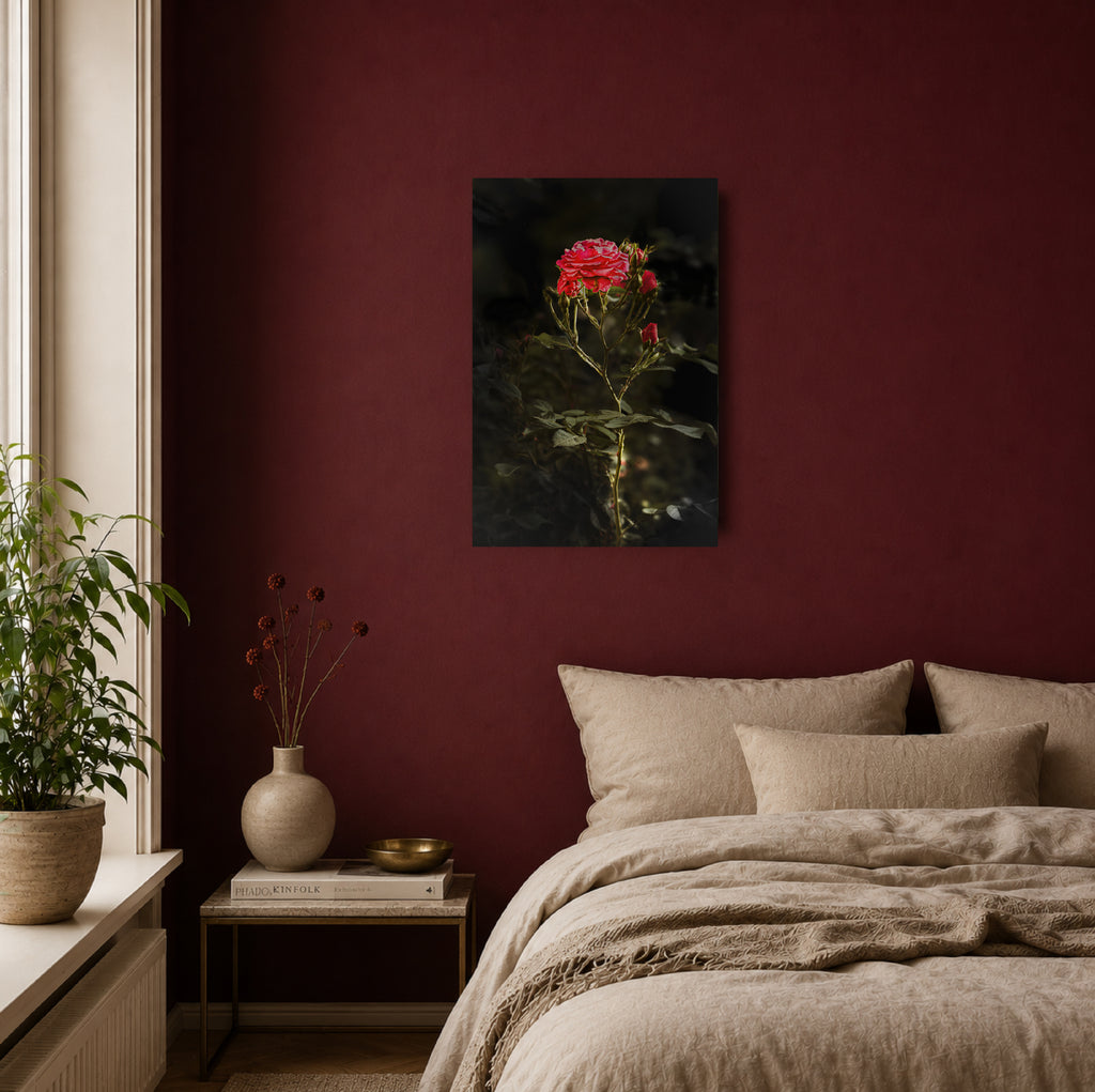 Rosenandacht | Premium Leinwand – 40 × 60 cm