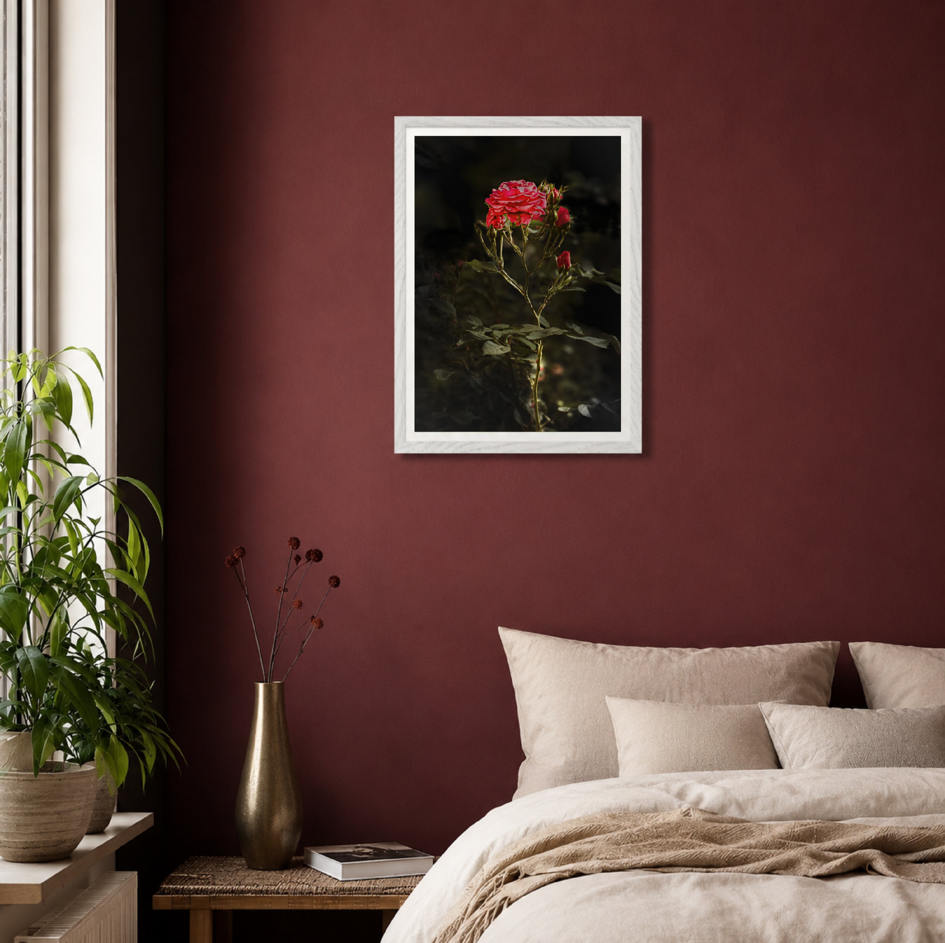 Rosenandacht | Gerahmter Fine Art Print