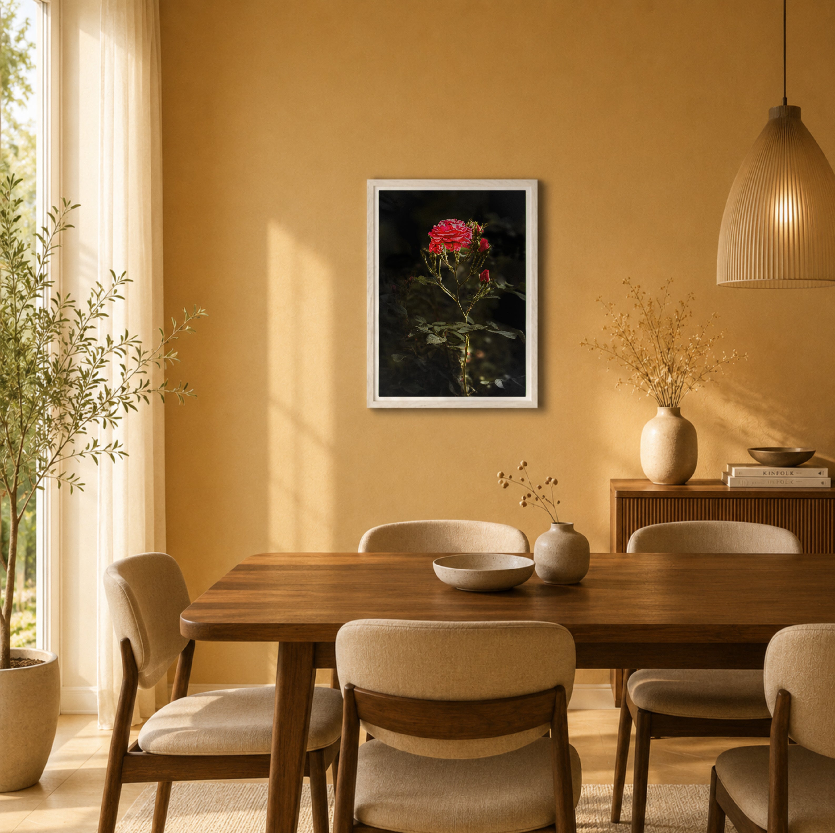 Rosenandacht | Gerahmter Fine Art Print
